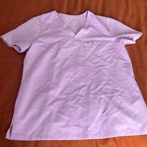 Figs lavender one pocket scrub top